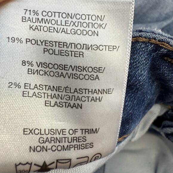 Silver Jeans Women's 26x27 (2) Blue Boyfriend Tapered Distressed Mid Rise - Picture 10 of 16